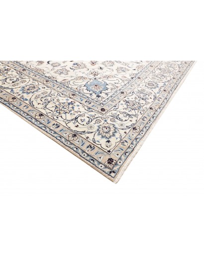 Tappeto Nain Kashmar Persia bianco grigio 286x400