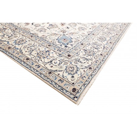 Tappeto Nain Kashmar Persia bianco grigio 286x400