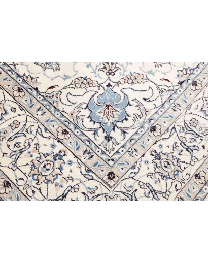 Tappeto Nain Kashmar Persia bianco grigio 286x400