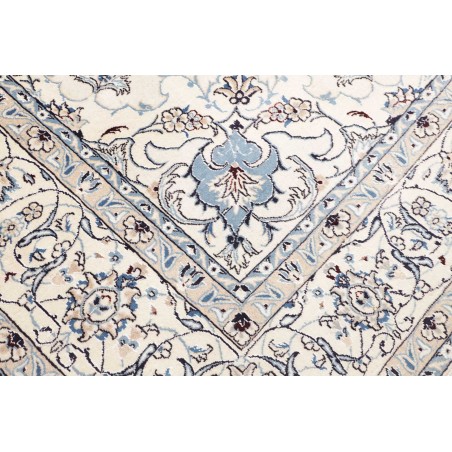 Tappeto Nain Kashmar Persia bianco grigio 286x400