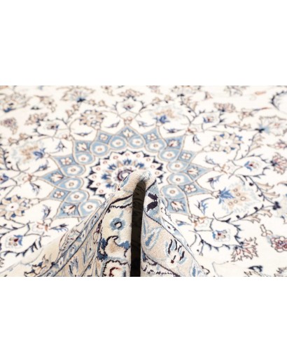Tappeto Nain Kashmar Persia bianco grigio 286x400