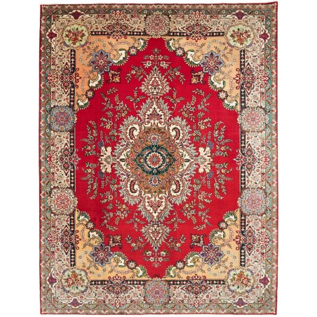 Tappeto Tabriz Persia marrone grigio 303x397