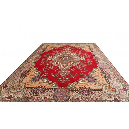 Tappeto Tabriz Persia marrone grigio 303x397