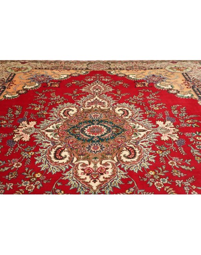Tappeto Tabriz Persia marrone grigio 303x397