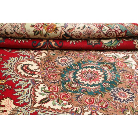 Tappeto Tabriz Persia marrone grigio 303x397