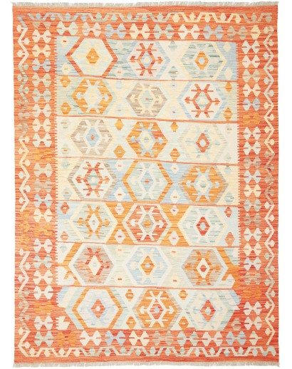 Tappeto Kilim Afghanistan giallo arancione 173x233