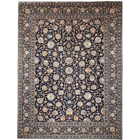 Tappeto Kashan Persia bianco azzurro 323x437