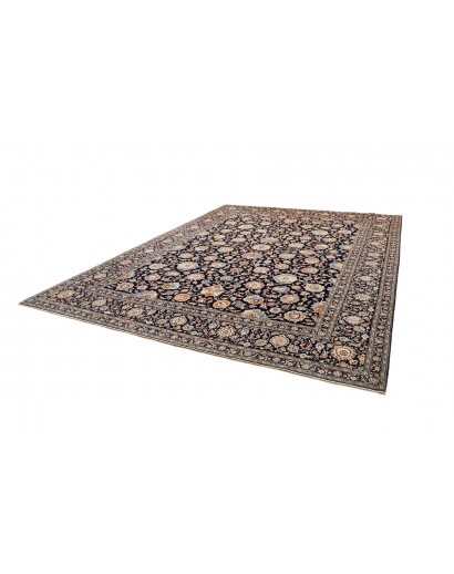 Tappeto Kashan Persia bianco azzurro 323x437