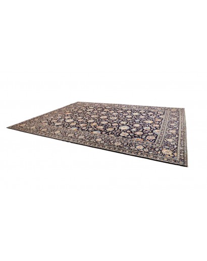 Tappeto Kashan Persia bianco azzurro 323x437