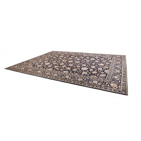 Tappeto Kashan Persia bianco azzurro 323x437