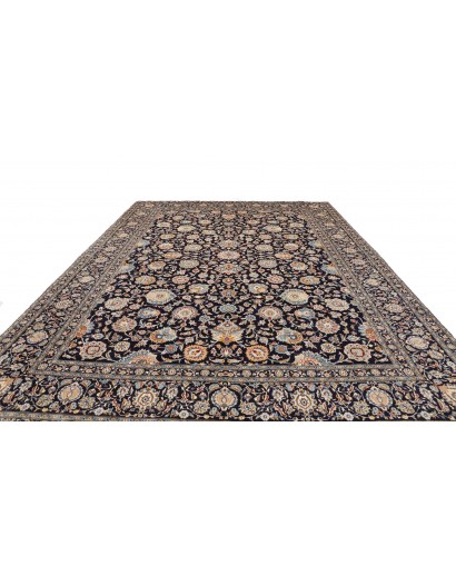 Tappeto Kashan Persia bianco azzurro 323x437