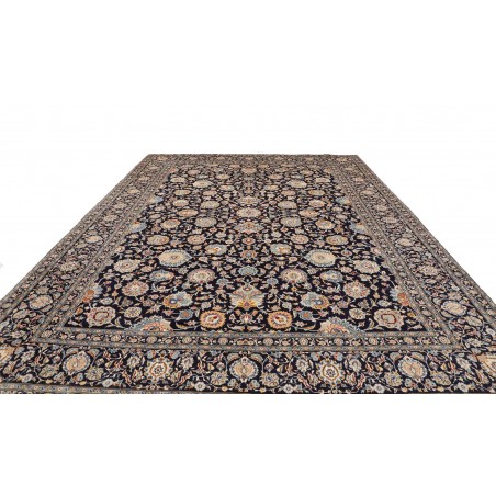 Tappeto Kashan Persia bianco azzurro 323x437