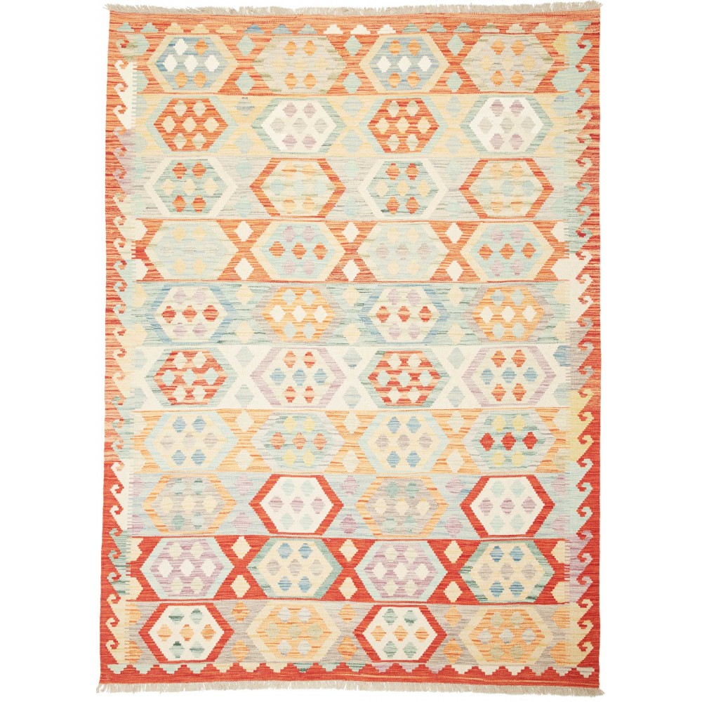 Tappeto Kilim Afghanistan giallo arancione 173x234