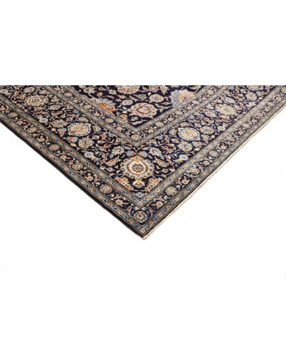 Tappeto Kashan Persia bianco azzurro 323x437