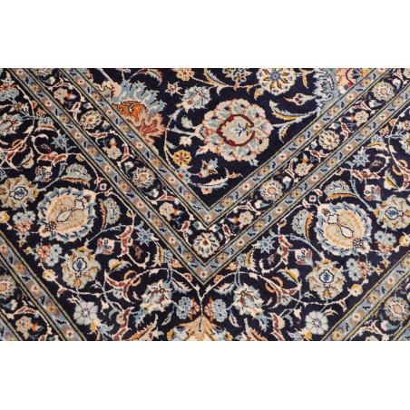 Tappeto Kashan Persia bianco azzurro 323x437