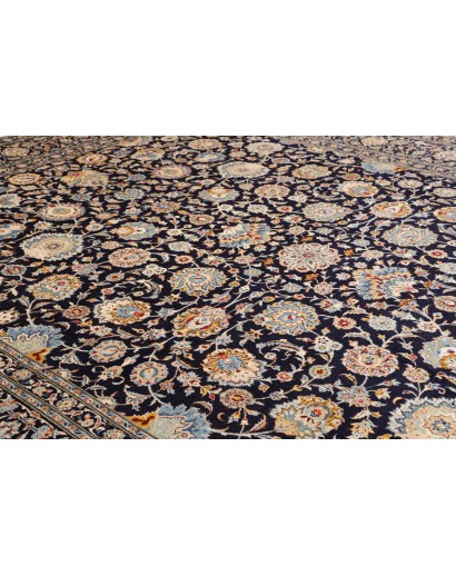 Tappeto Kashan Persia bianco azzurro 323x437