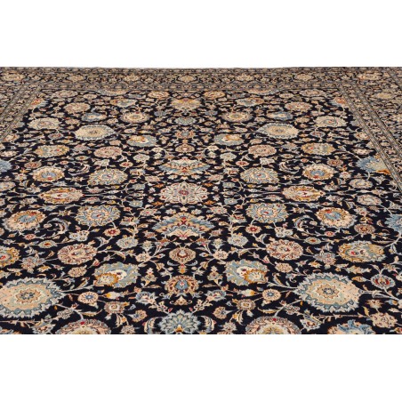 Tappeto Kashan Persia bianco azzurro 323x437