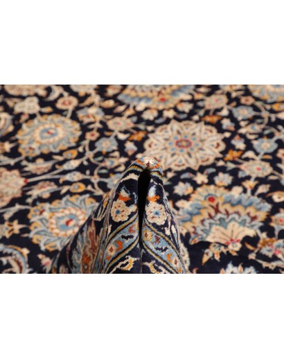 Tappeto Kashan Persia bianco azzurro 323x437