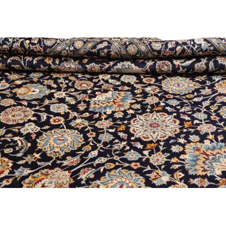 Tappeto Kashan Persia bianco azzurro 323x437