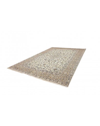 Tappeto Kashan Persia bianco marrone 273x386