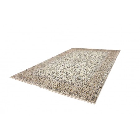 Tappeto Kashan Persia bianco marrone 273x386