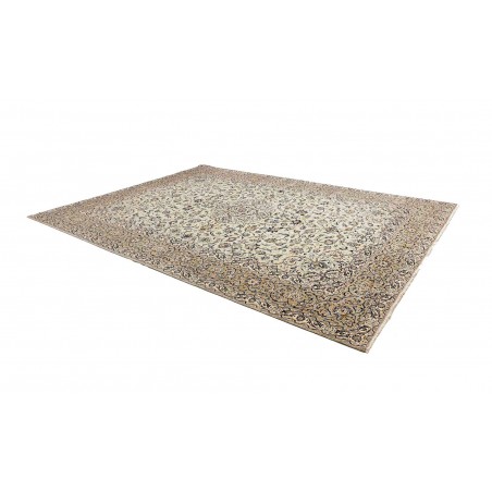 Tappeto Kashan Persia bianco marrone 273x386
