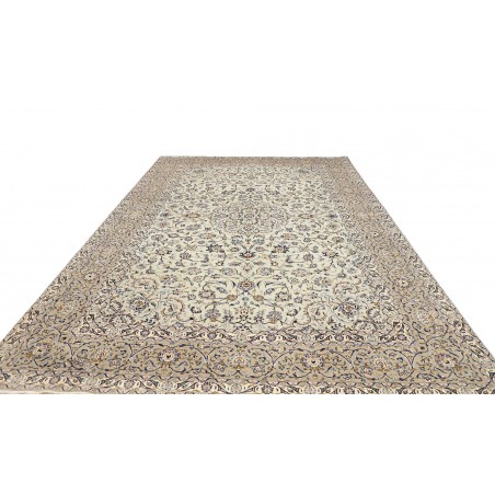 Tappeto Kashan Persia bianco marrone 273x386