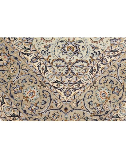 Tappeto Kashan Persia bianco marrone 273x386