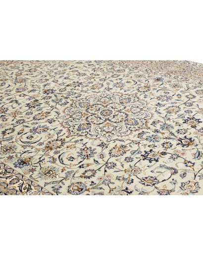 Tappeto Kashan Persia bianco marrone 273x386
