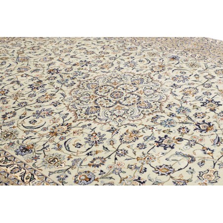 Tappeto Kashan Persia bianco marrone 273x386
