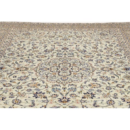 Tappeto Kashan Persia bianco marrone 273x386