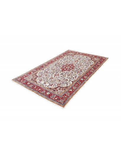Tappeto Sarough Persia bianco marrone 130x202