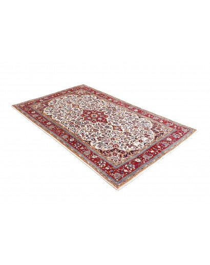 Tappeto Sarough Persia bianco marrone 130x202
