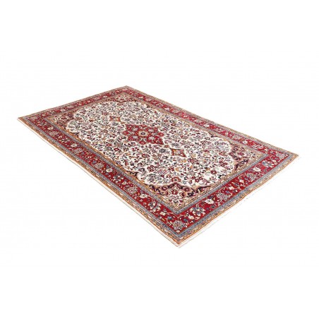 Tappeto Sarough Persia bianco marrone 130x202