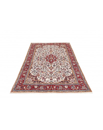 Tappeto Sarough Persia bianco marrone 130x202