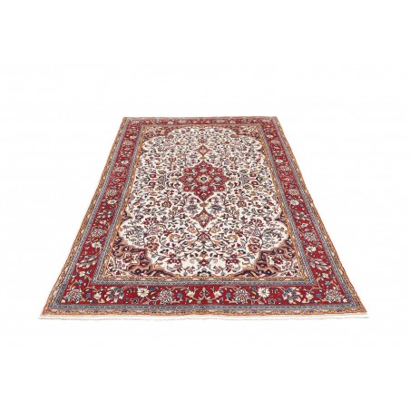 Tappeto Sarough Persia bianco marrone 130x202