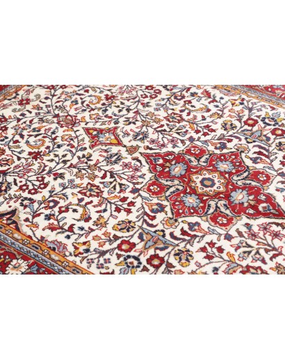Tappeto Sarough Persia bianco marrone 130x202