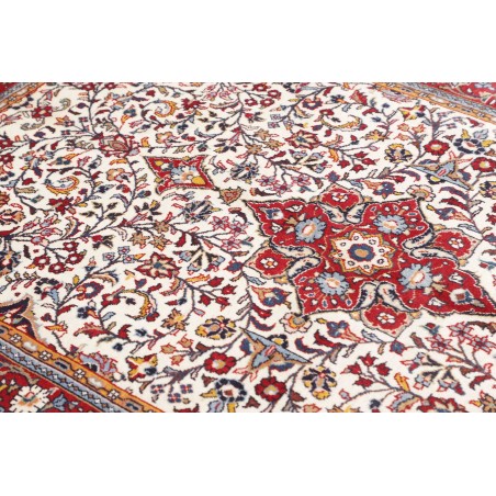 Tappeto Sarough Persia bianco marrone 130x202