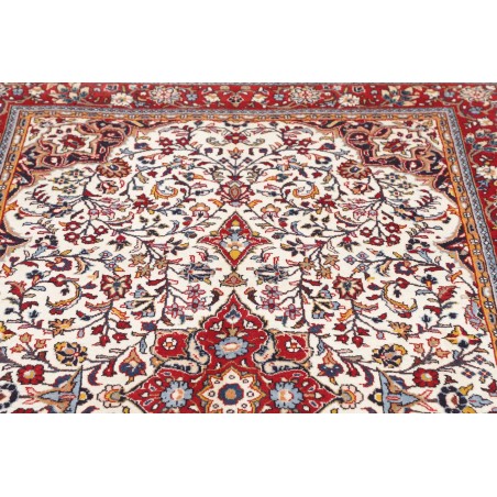 Tappeto Sarough Persia bianco marrone 130x202