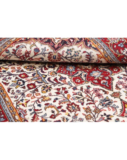 Tappeto Sarough Persia bianco marrone 130x202