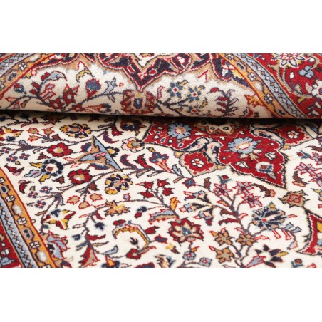 Tappeto Sarough Persia bianco marrone 130x202