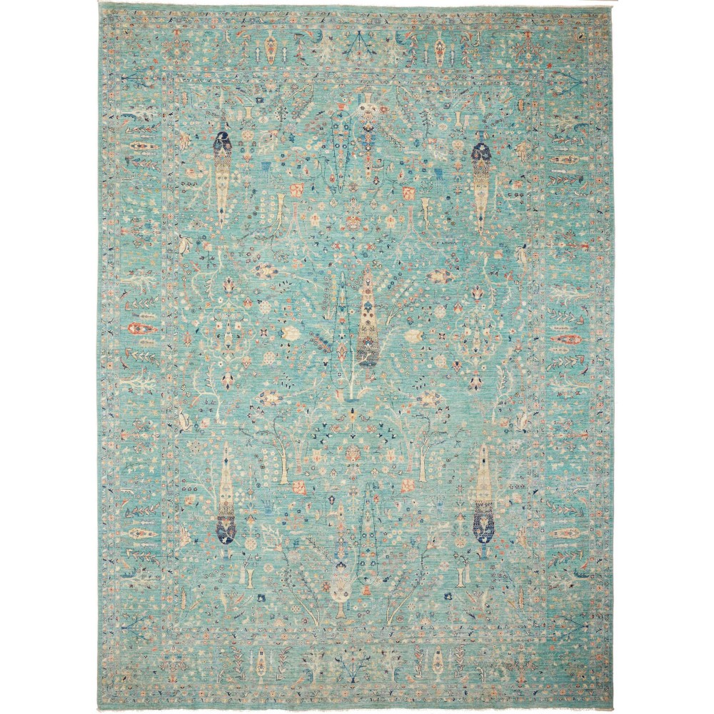 Tappeto Shahi Fine Pakistan azzurro grigio 295x402 Tappeto Shahi Fine Pakistan azzurro grigio 295x402