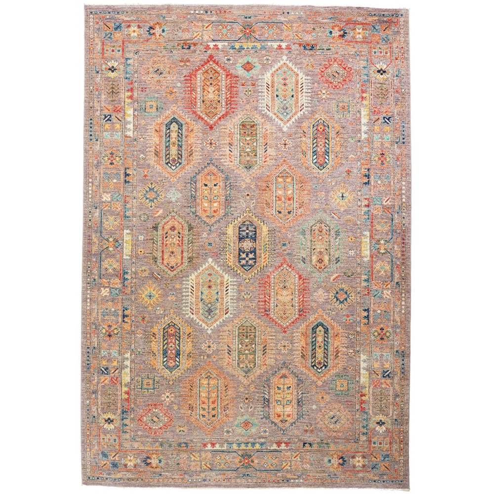 Tappeto Tribal Pakistan marrone grigio 200x295 Tappeto Tribal Pakistan marrone grigio 200x295