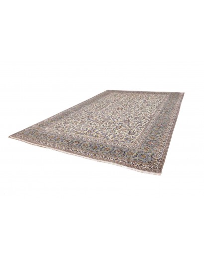 Tappeto Kashan Persia azzurro bianco 295x408