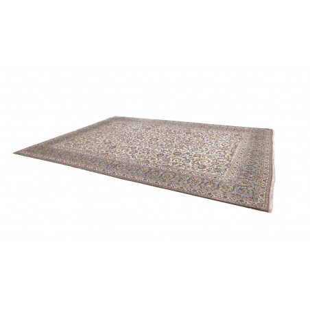 Tappeto Kashan Persia azzurro bianco 295x408