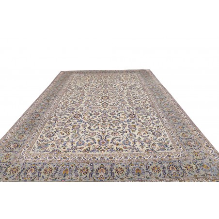 Tappeto Kashan Persia azzurro bianco 295x408