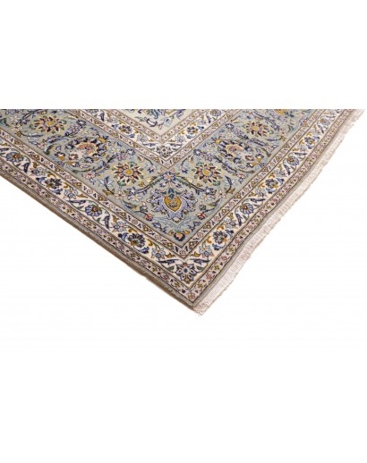Tappeto Kashan Persia azzurro bianco 295x408