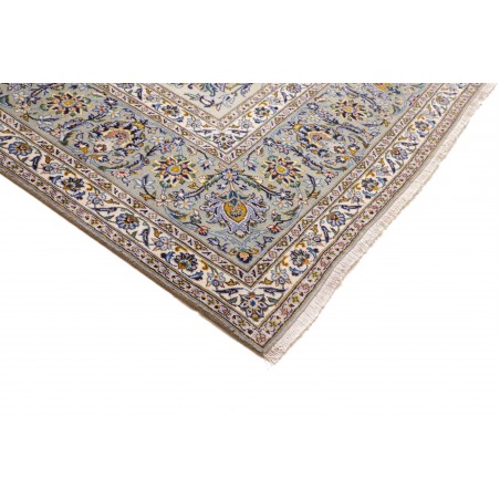 Tappeto Kashan Persia azzurro bianco 295x408