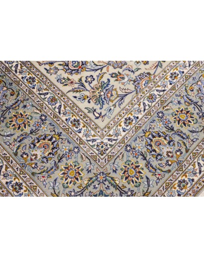 Tappeto Kashan Persia azzurro bianco 295x408