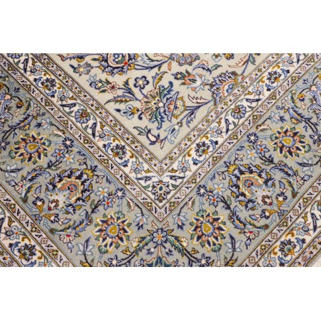 Tappeto Kashan Persia azzurro bianco 295x408
